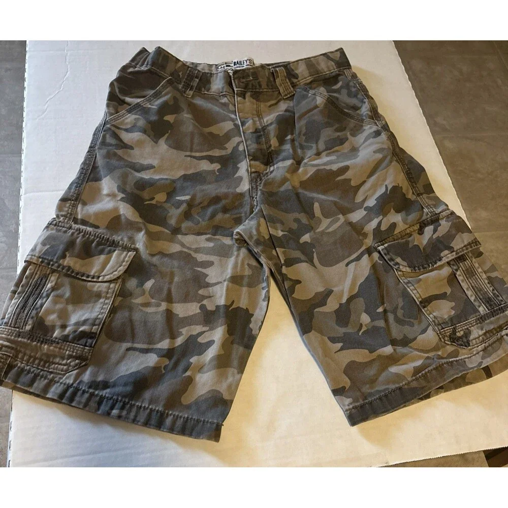 Lee Dungarees Shorts Boys Size 14 Regular Lot Of 2 Loose Cargo Camo Beige